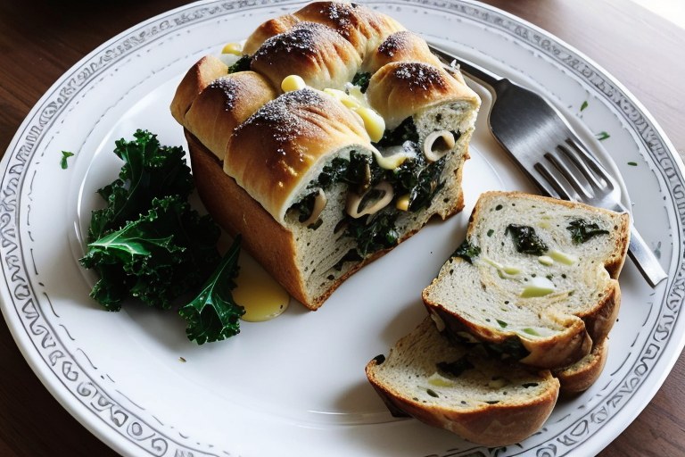 Kale Swiss and Mushroom Strata