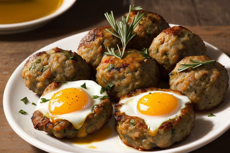Air-Fryer Rosemary Sausage Meatballs