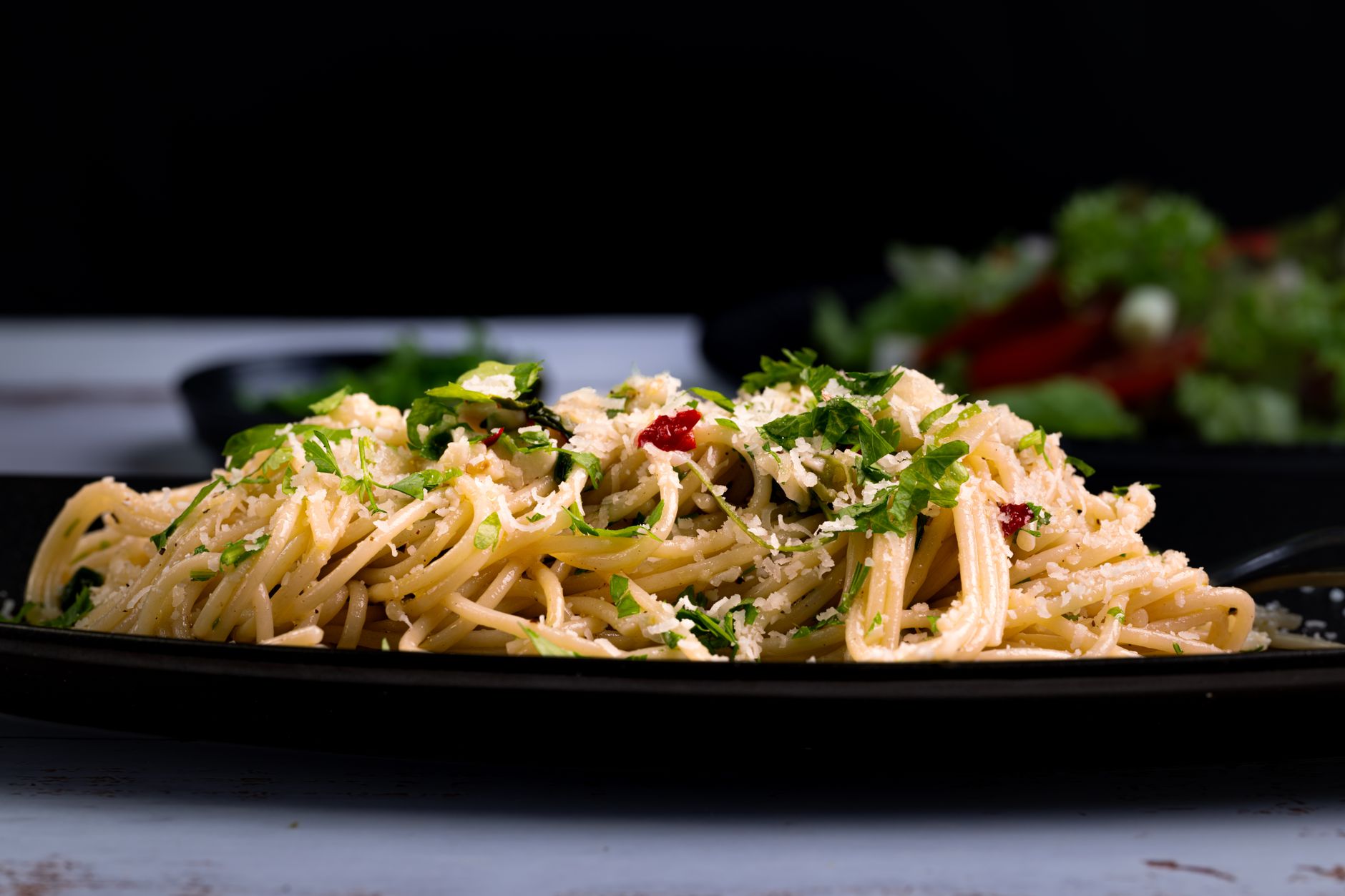 Parsley Scallion Hummus Pasta