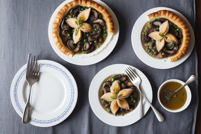 Turkey and Mushroom Potpies