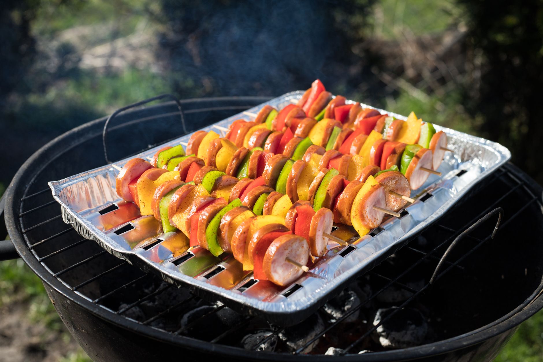Grilled Sausage and Peppers Foil Packet