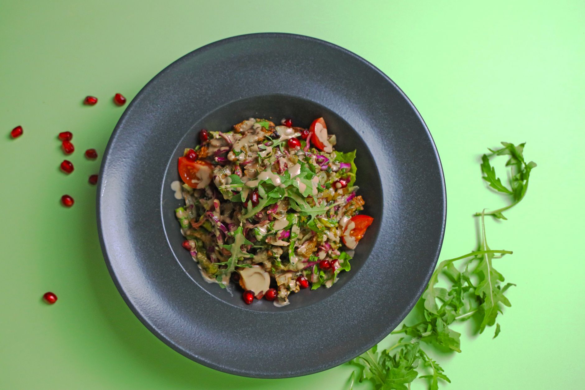 Pomegranate, Chicken and Farro Salad