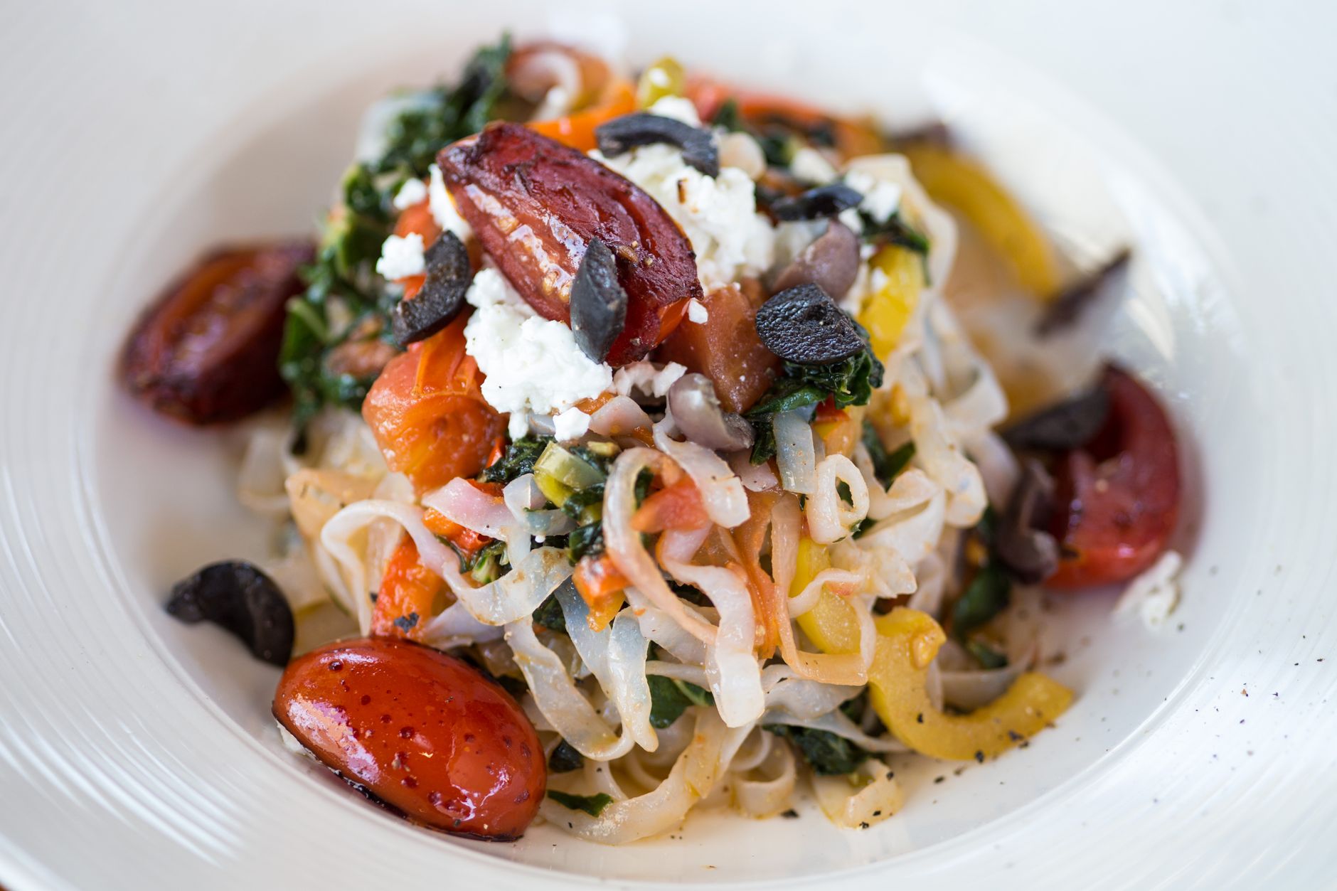 Spaghetti Squash with Tomatoes and Olives