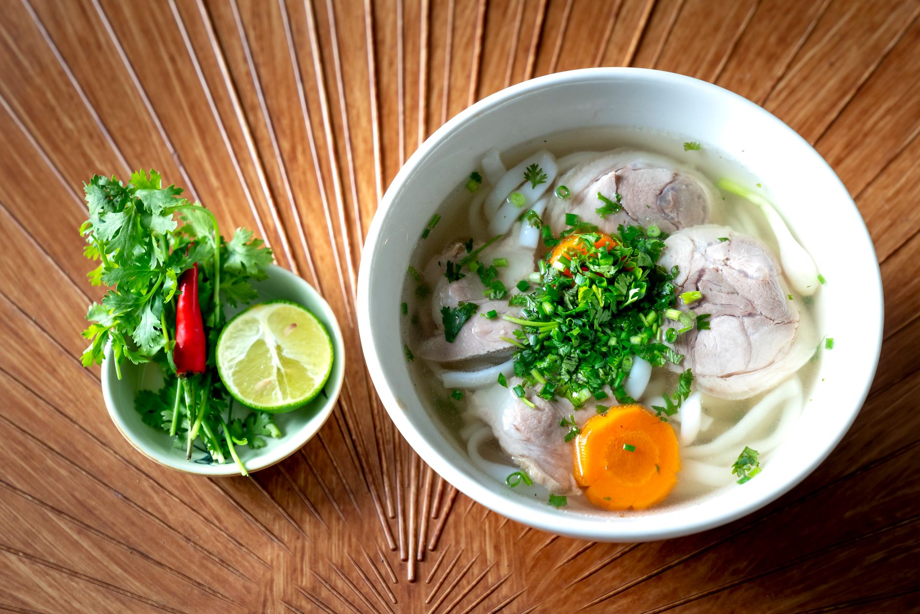 Vietnamese Chicken Meatball Soup with Bok Choy