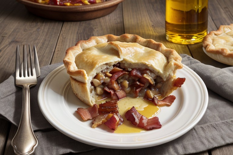 Chicken & bacon pie