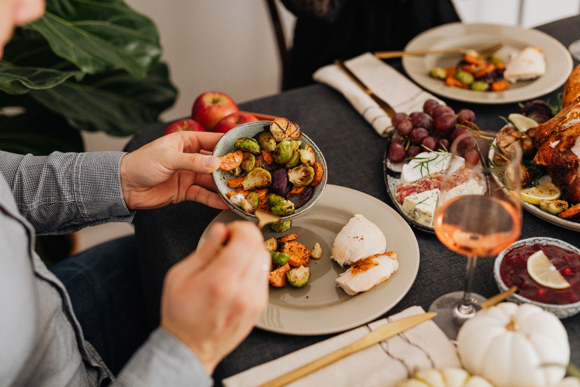 Roasted Brussels Sprouts with Cranberries