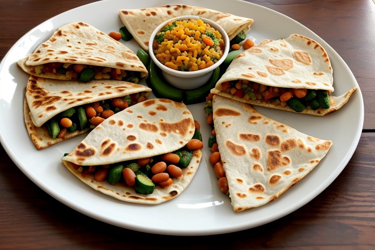 Bean Quesadillas and Spanish Rice