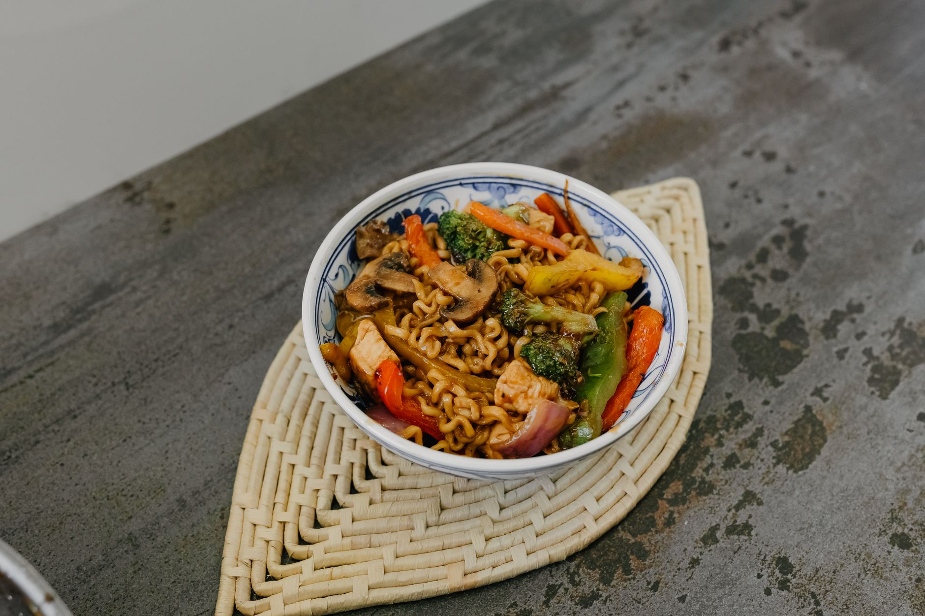 Simple Mushroom Broccoli Stir Fry Noodles