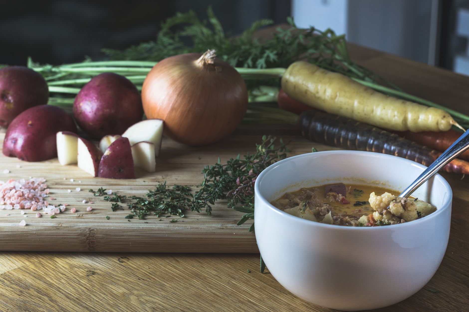 Slow-Cooked Beef Vegetable Soup