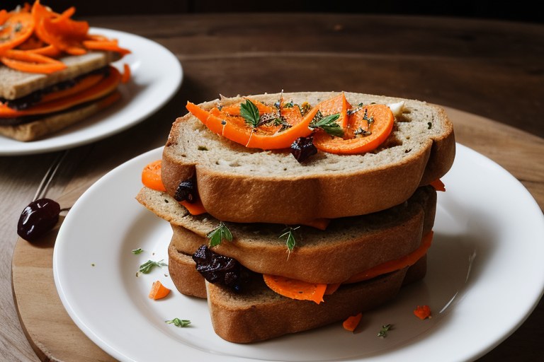 Carrot & raisin sandwiches