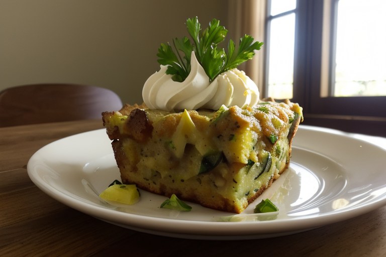Savory Zucchini Bread Pudding