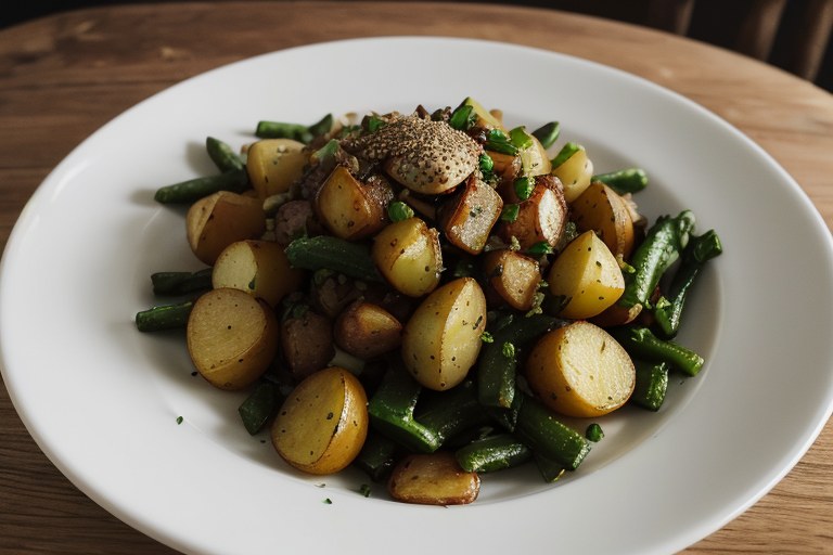 Potato hash with greens