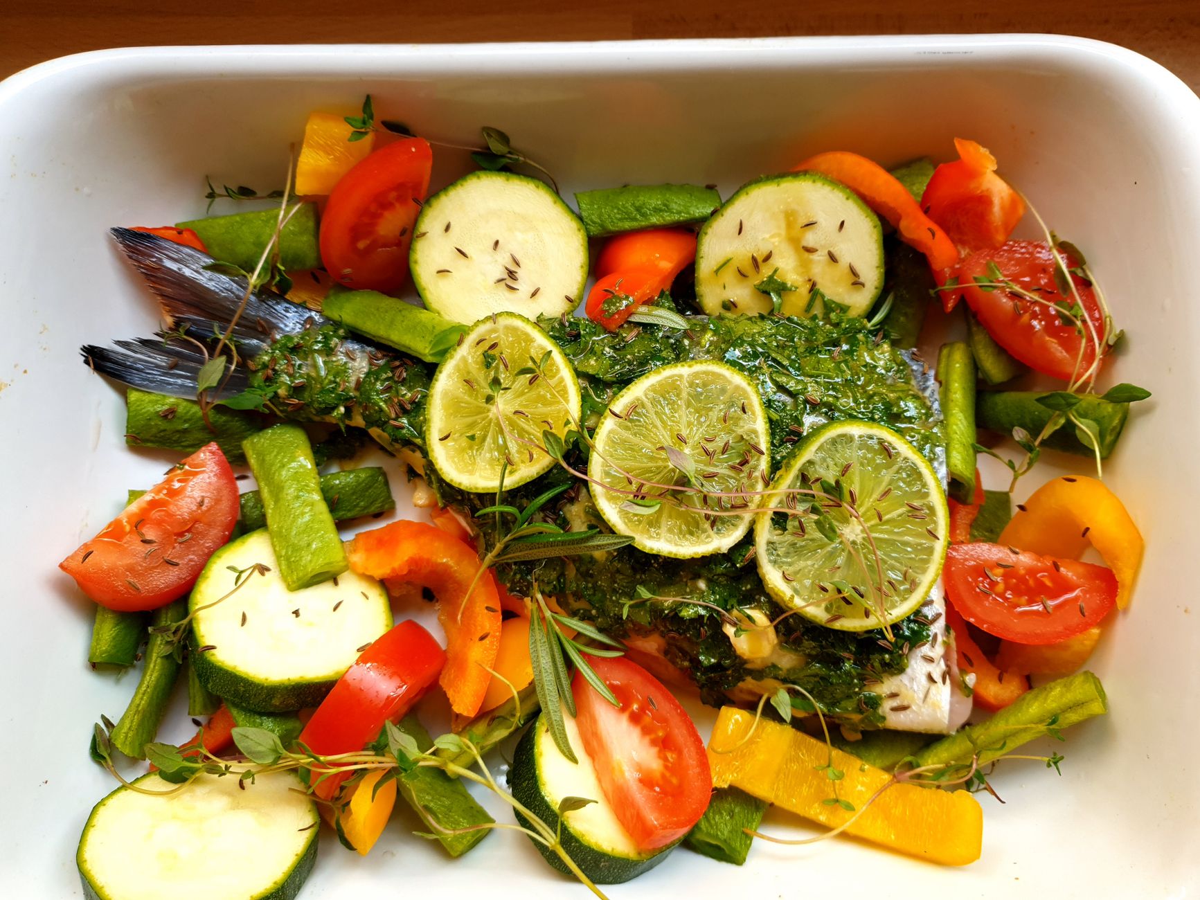 Sheet-Pan Tilapia and Vegetable Medley