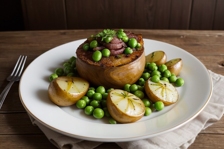 Creamed Garden Potatoes and Peas