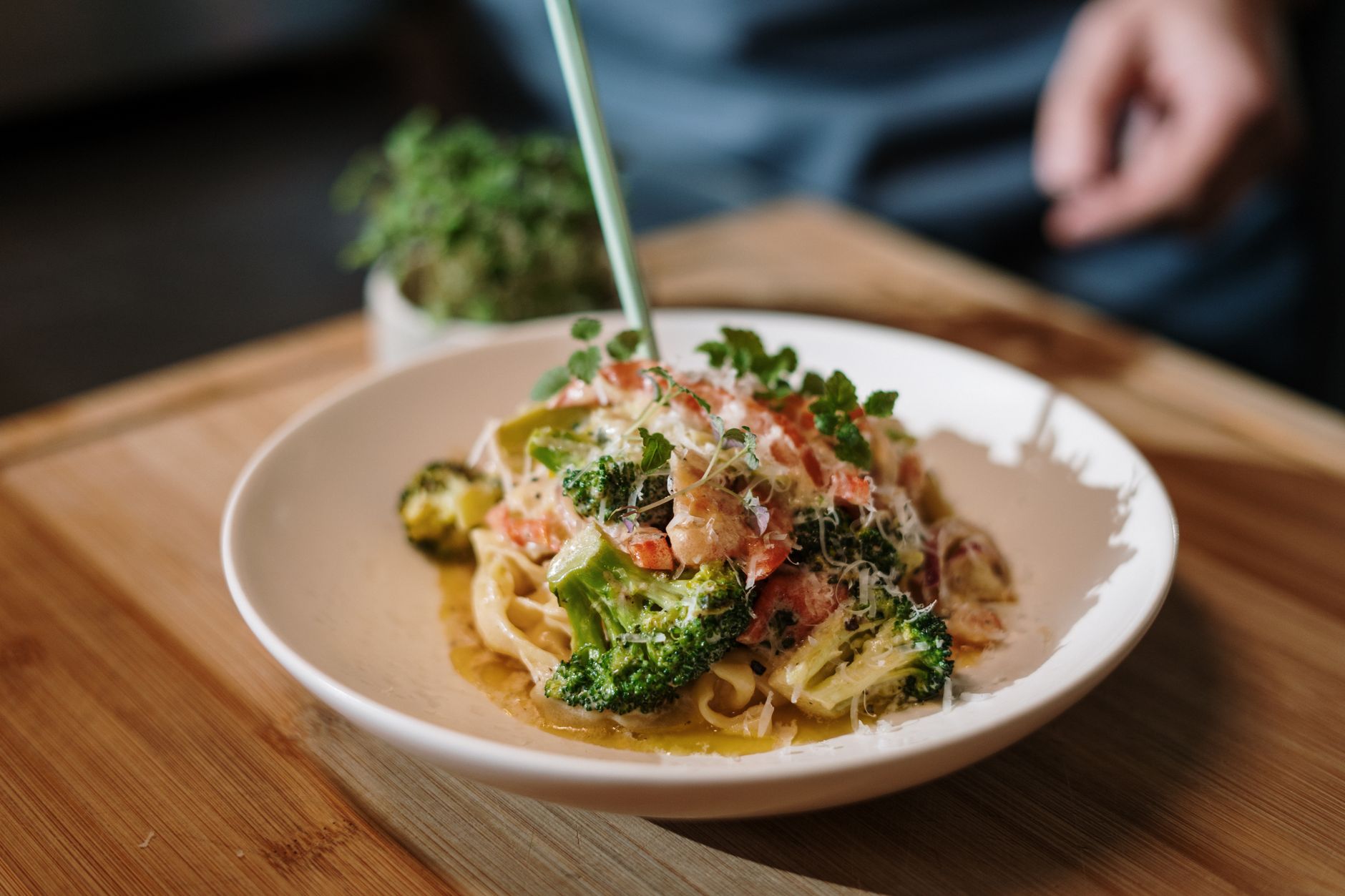 Broccoli Fettuccine Alfredo