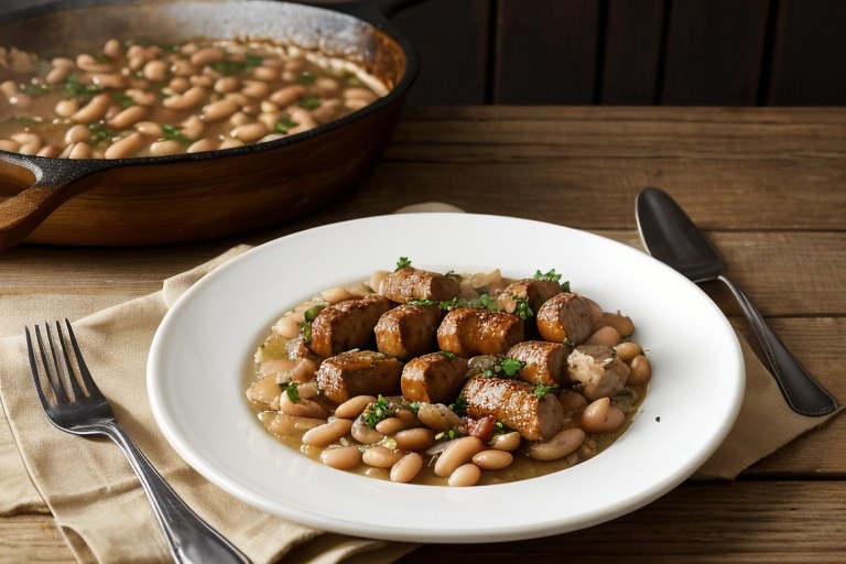 Chicken Sausage White Bean Skillet