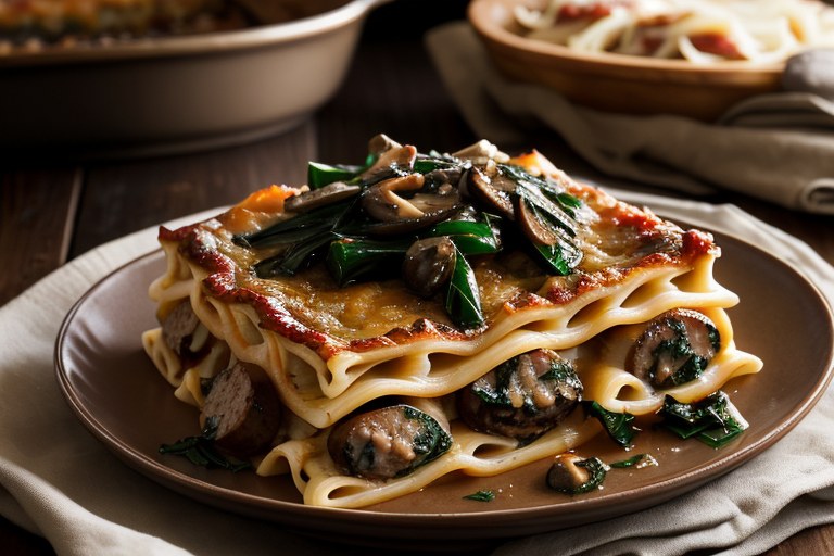 Sausage & Swiss Chard Lasagna